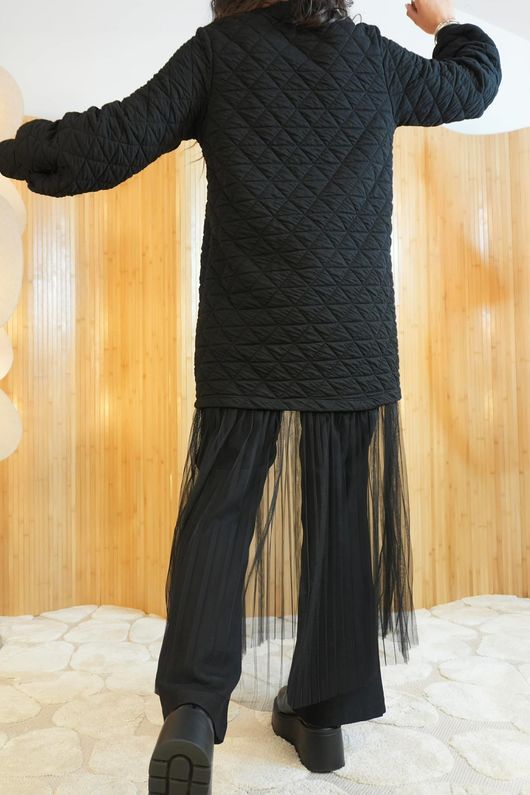 Oscar Eliza Tulle Jumper Dress Black 